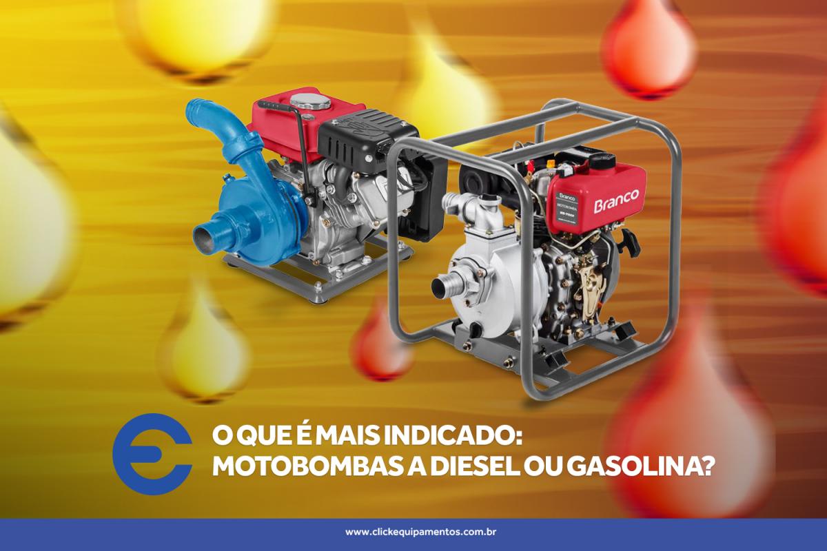 O que é mais indicado: motobombas a diesel ou gasolina?